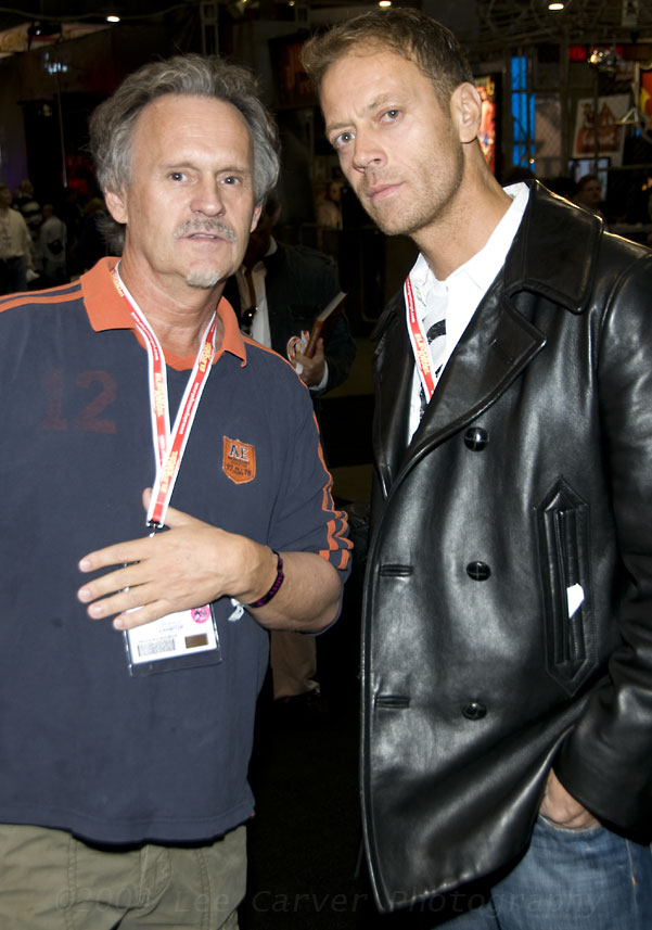 Joey Silvera and Rocco Siffredi for Evil Angel at the 2009 A.E.E.
