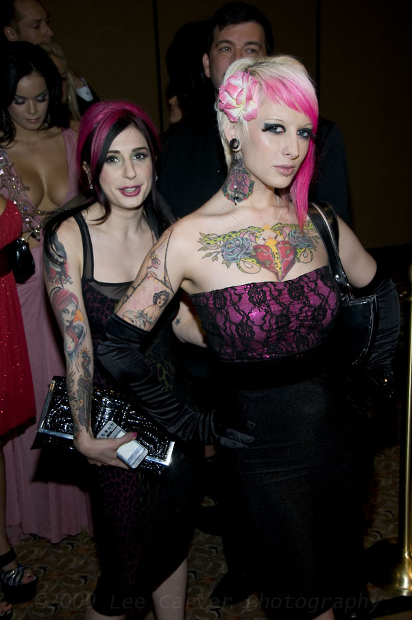 Jessie Lee with Joanna Angel at 2009 AVN Adult Movie Awards