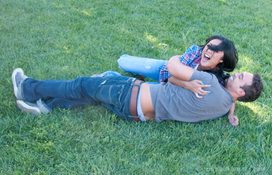 Rolling In the Grass On The Set of Girl Trouble for Wicked Pictures