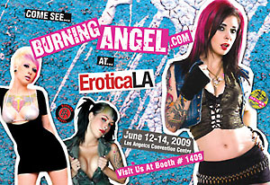 Burning Angel Erotica LA Flyer Courtesy of Burning Angel and Brian Gross Public Relations