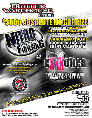 Mixed Martial Arts Submission Tournament at eXXXotica Miami Beach Flyer Courtesy of The Star Factory
