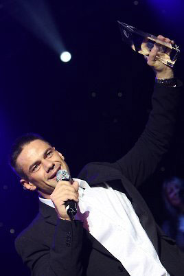 Raul Cristian Accepts eLine Award Image Courtesy of Evil Angel.com