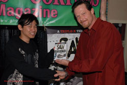 James Wan and Derrick Chibbles at the Release Party for SAW: A Hardcore Parody Image Courtesy of Galaxy Publicity