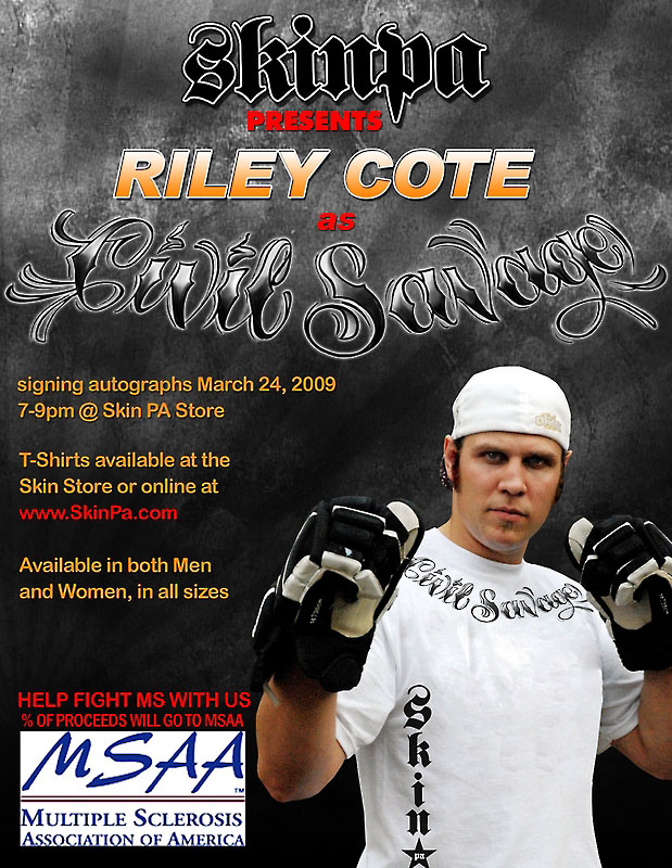 Riley Cote at Skin PA Flyer Courtesy of Versatile Media Group