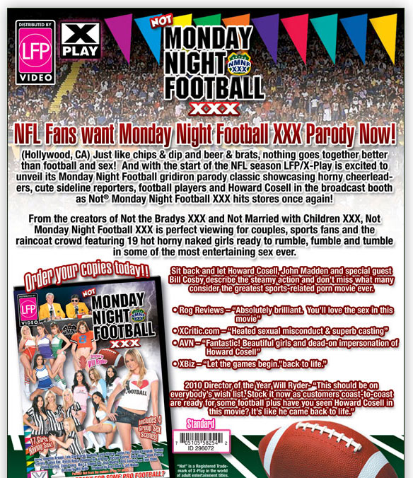 Not Monday Night Football XXX Flier Courtesy of Hustler Video