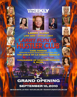 Hustler Hollywood Grand Opening Flyer courtesy of LA Direct Models.com