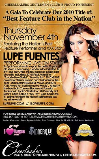 Lupe Fuentes Appearing at Cheerleaders Flyer Courtesy of Lupe Fuentes