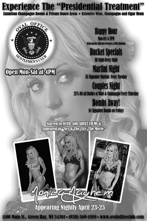 Monica Mayhem appearance flyer Courtesy of Versatile Media