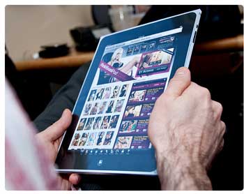 Pink Visual web site on the iPad courtesy of Pink Visual.com (new window)