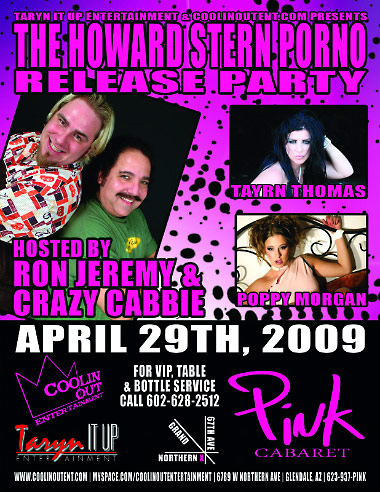 Howard Stern Porno Party Flyer courtesy of Versatile Media