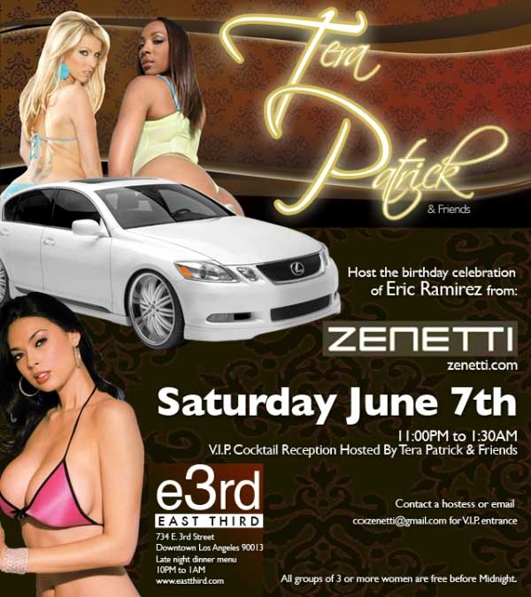 Tera Patrick Erotica LA Party Flyer