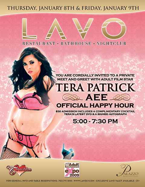 Tera Patrick 5 Night So Cal Tour Flyer Courtesy of Versatile Media.com