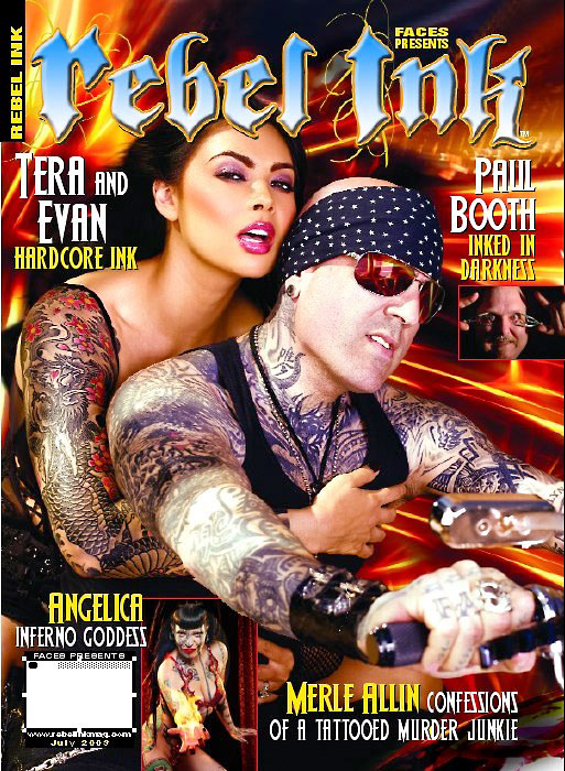 Tera Patrick and Evan on the Cover of Rebel Ink Image Courtesy of Versatile Media and Teravision