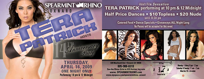 Spearmint Rhino Oxnard Card Courtesy of Versatile Media