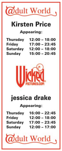 SEXPO Appearance Times Courtesy of Wicked Pictures