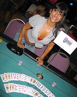 Carmen gets her game on for a good cause at the Babes And Aces Charity Poker Tournament
