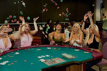 Carmen at Poker Table