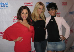 KIrsten, jessica, and Carmen Hart signing for Naked Ambition