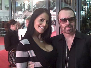 Mikayla rocks the red carpet with David A. Stewart of Eurythmics fame at the Music Cares Person of the Year Charity Event