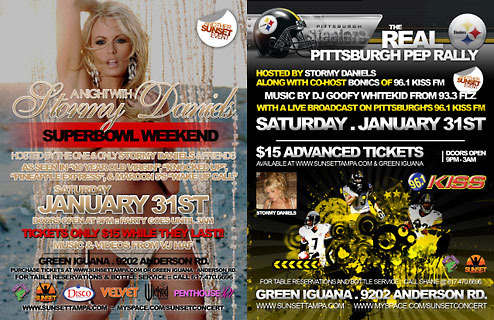 Stormy Daniels Super Bowl Flyers Courtey of Azurix Group