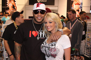 Stormy Daniels and Flo-Rida at the 2009 Adult Entertainment Expo Image Courtesy of The Azurix Group